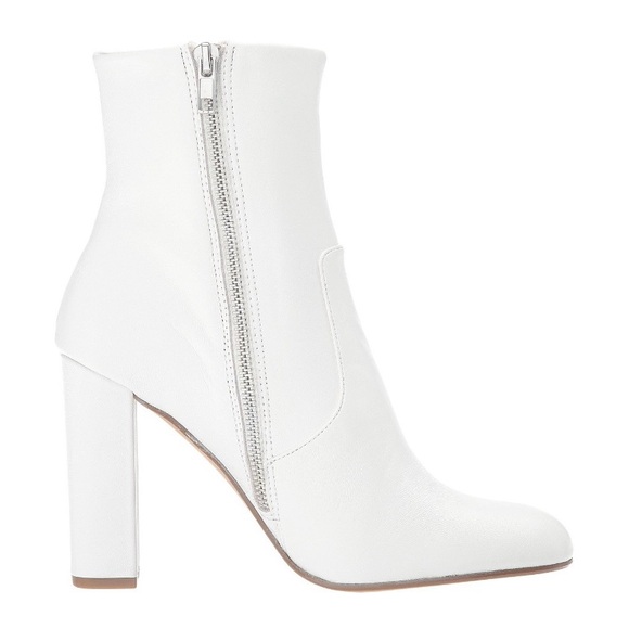 STEVE Madden White Leather Zippered Boots (Size 8.5) Brand new! - Picture 5 of 6